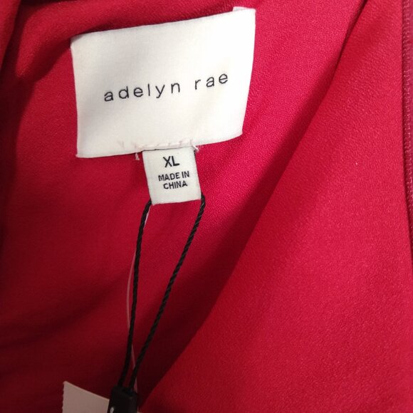 NWT! Adelyn Rae Dress ONLY $79 RETAIL $158 Jade Strapless Woven Lace RED Size XL - Picture 6 of 8